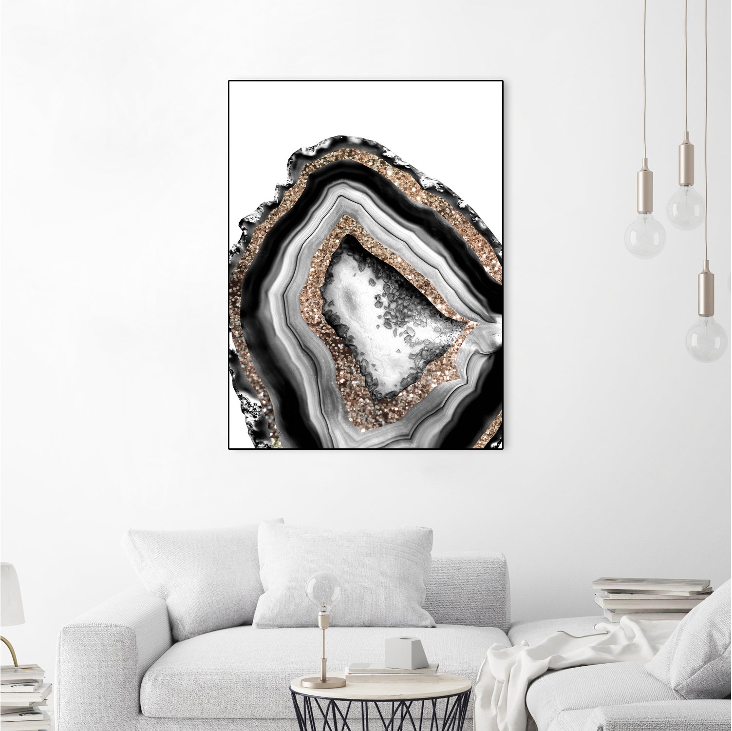 Agate Gold Glitter Glam #1 #gem #decor #art by Anita & Bella Jantz on GIANT ART - gray photo illustration