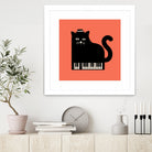 Cool Cat on Piano by Budi Satria Kompoi on GIANT ART - mixed media