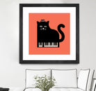 Cool Cat on Piano by Budi Satria Kompoi on GIANT ART - mixed media