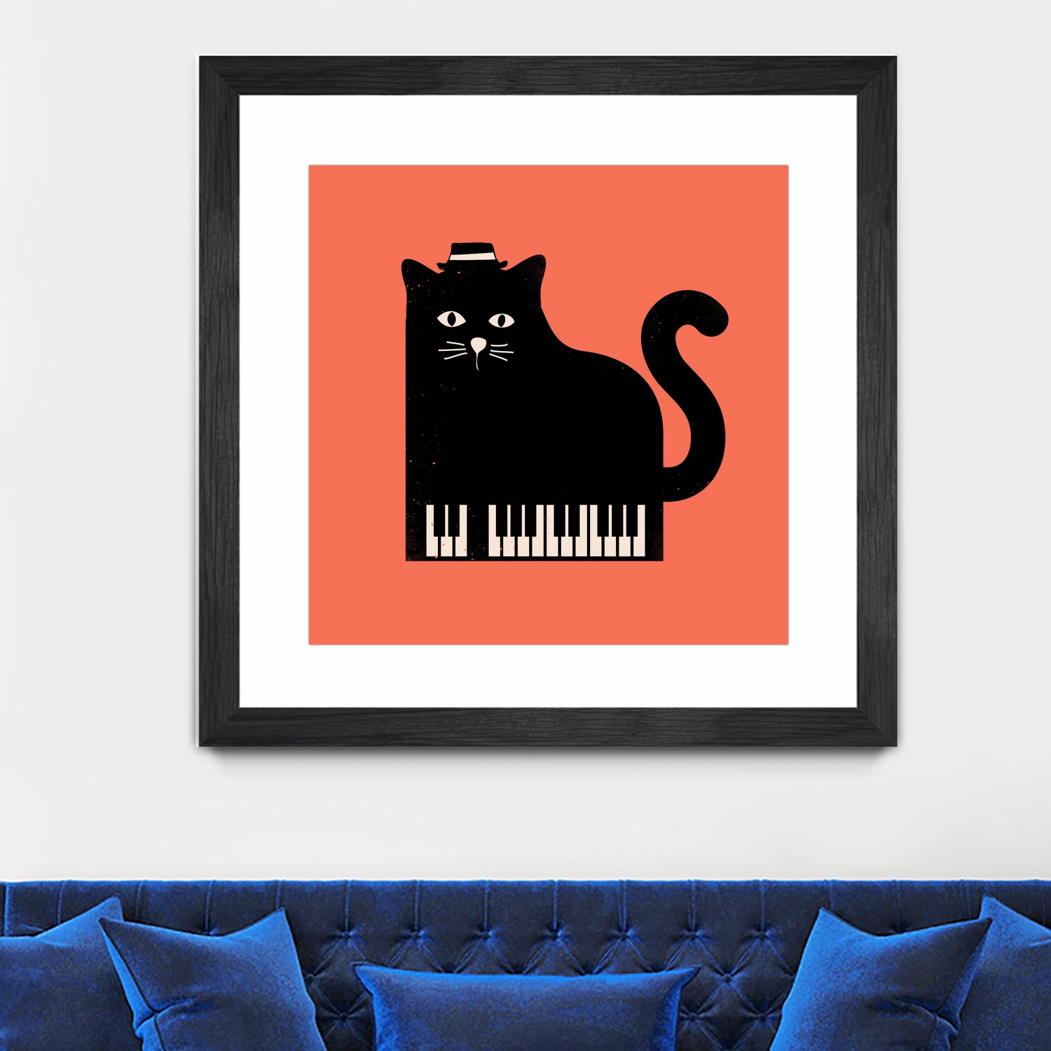 Cool Cat on Piano by Budi Satria Kompoi on GIANT ART - mixed media