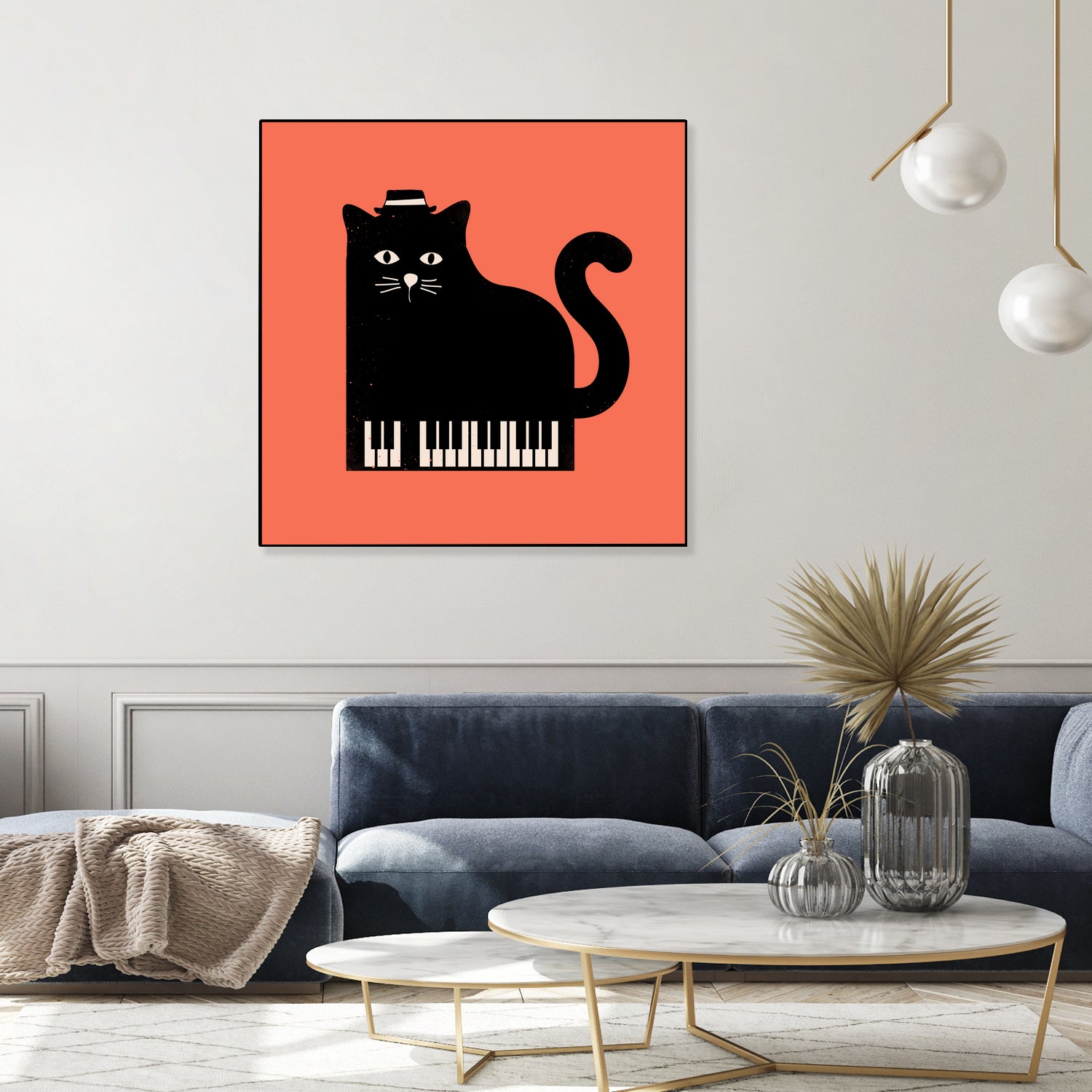 Cool Cat on Piano by Budi Satria Kompoi on GIANT ART - mixed media