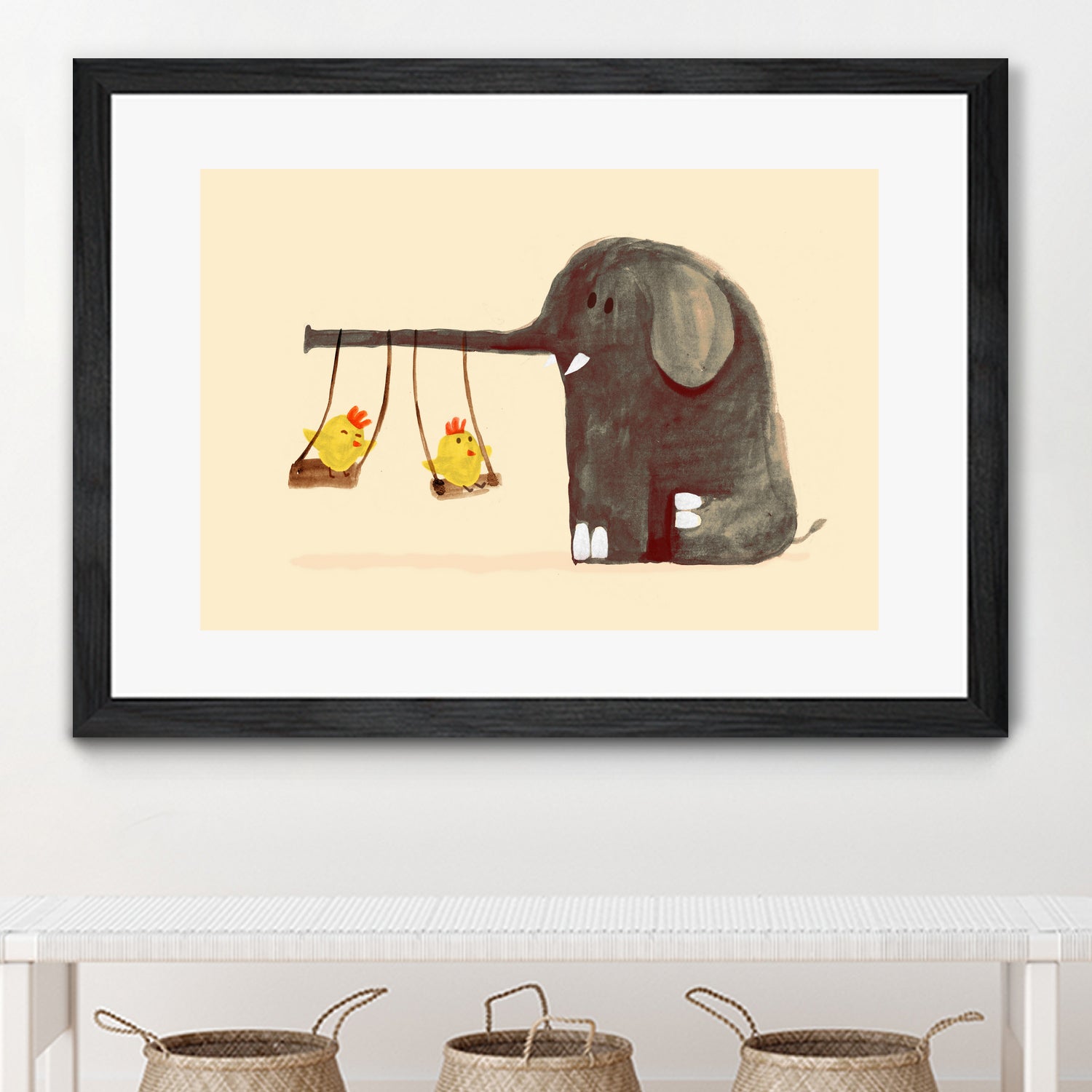 Elephant Swing by Budi Satria Kompoi on GIANT ART - digital painting