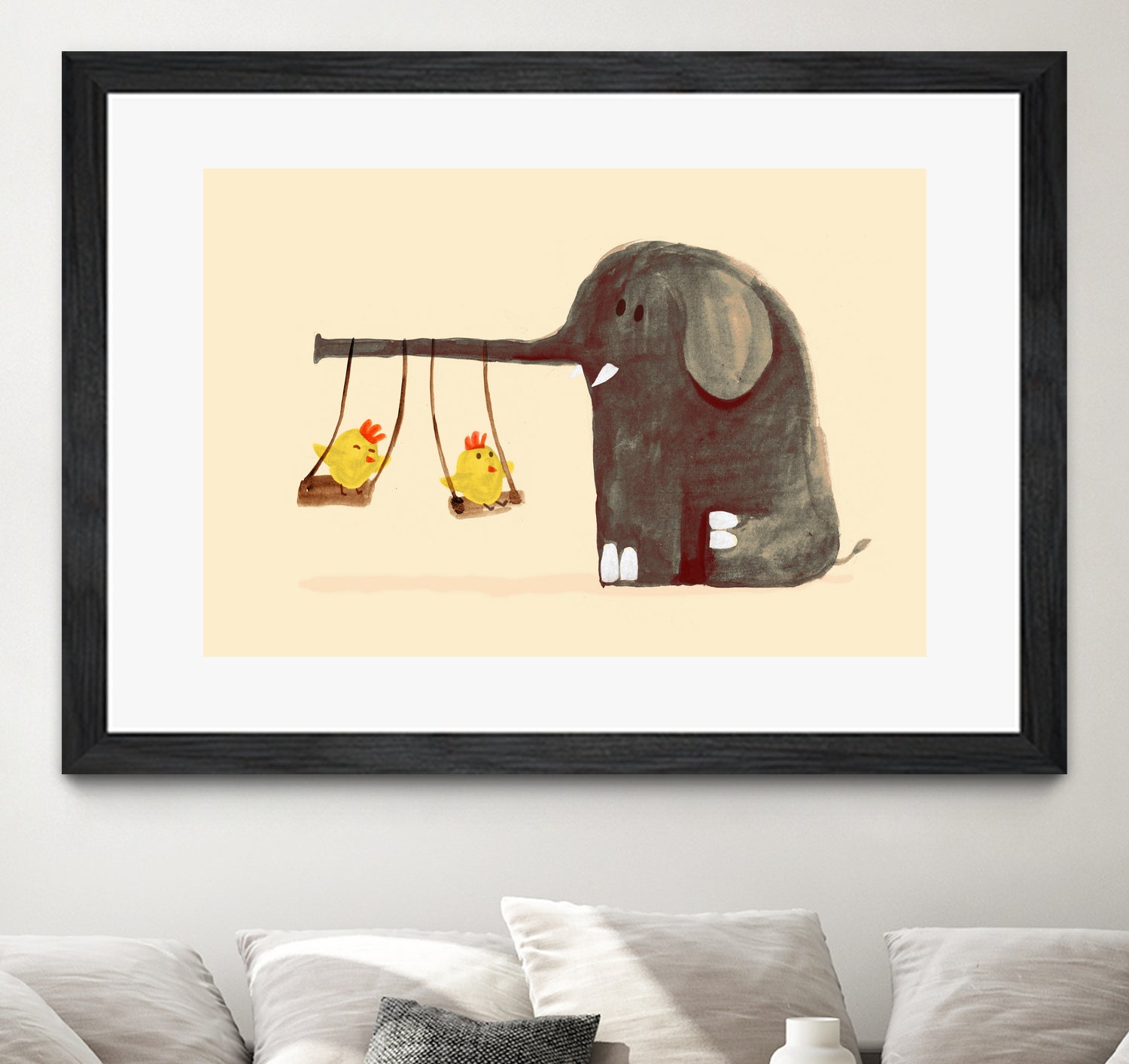 Elephant Swing by Budi Satria Kompoi on GIANT ART - digital painting