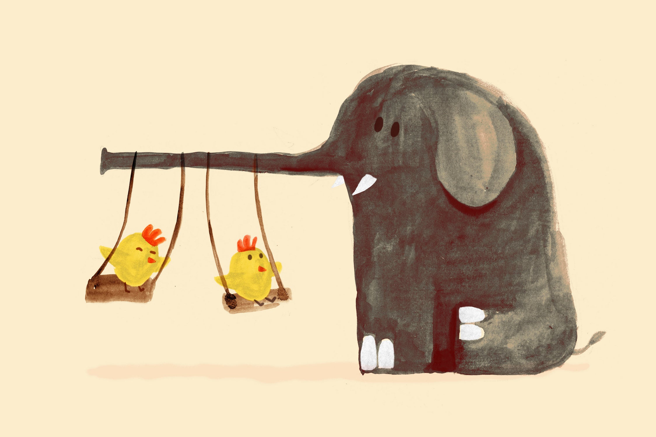 Elephant Swing by Budi Satria Kompoi on GIANT ART - digital painting