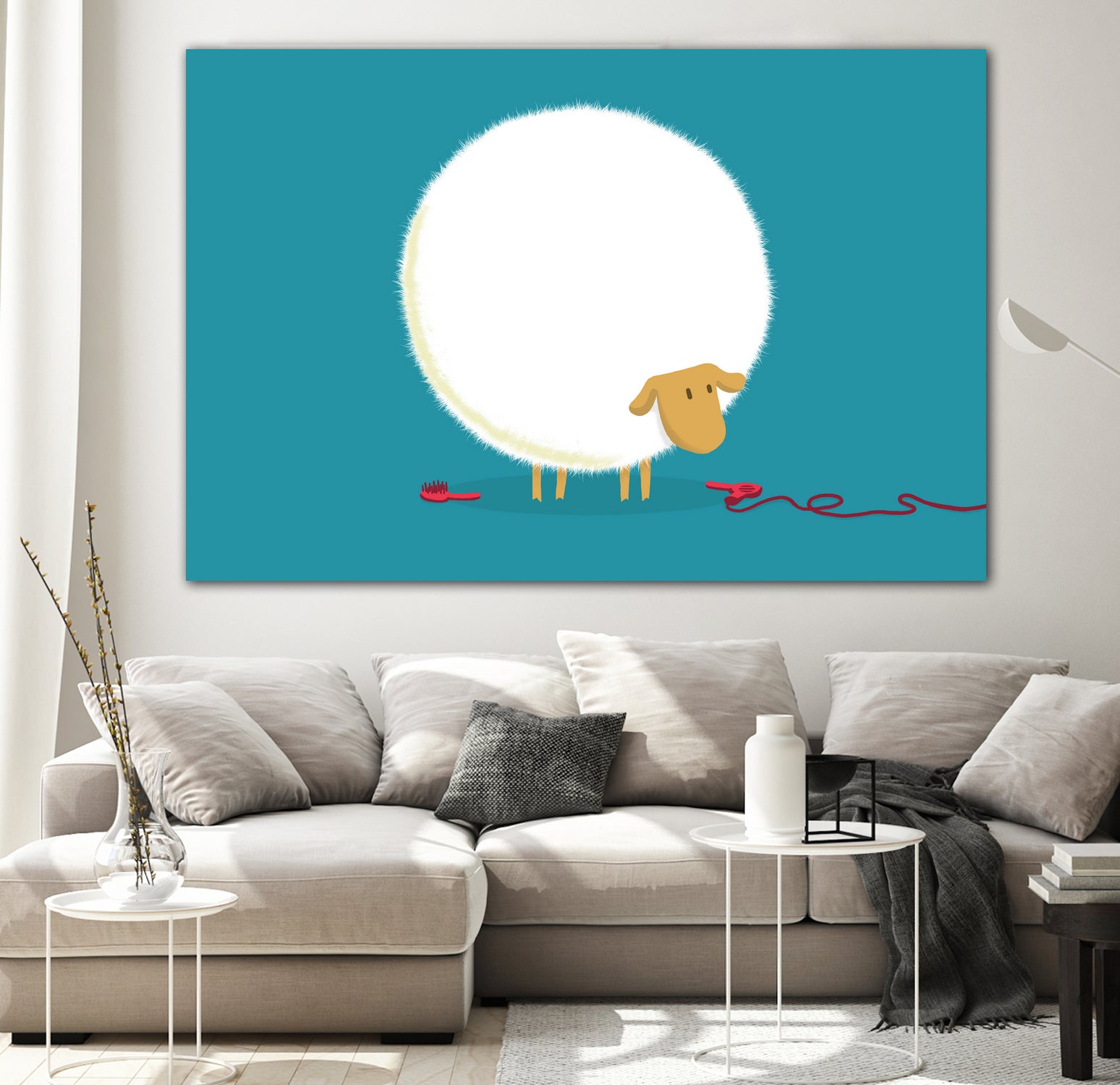 Fluffy Sheep by Budi Satria Kompoi on GIANT ART - vector illustration