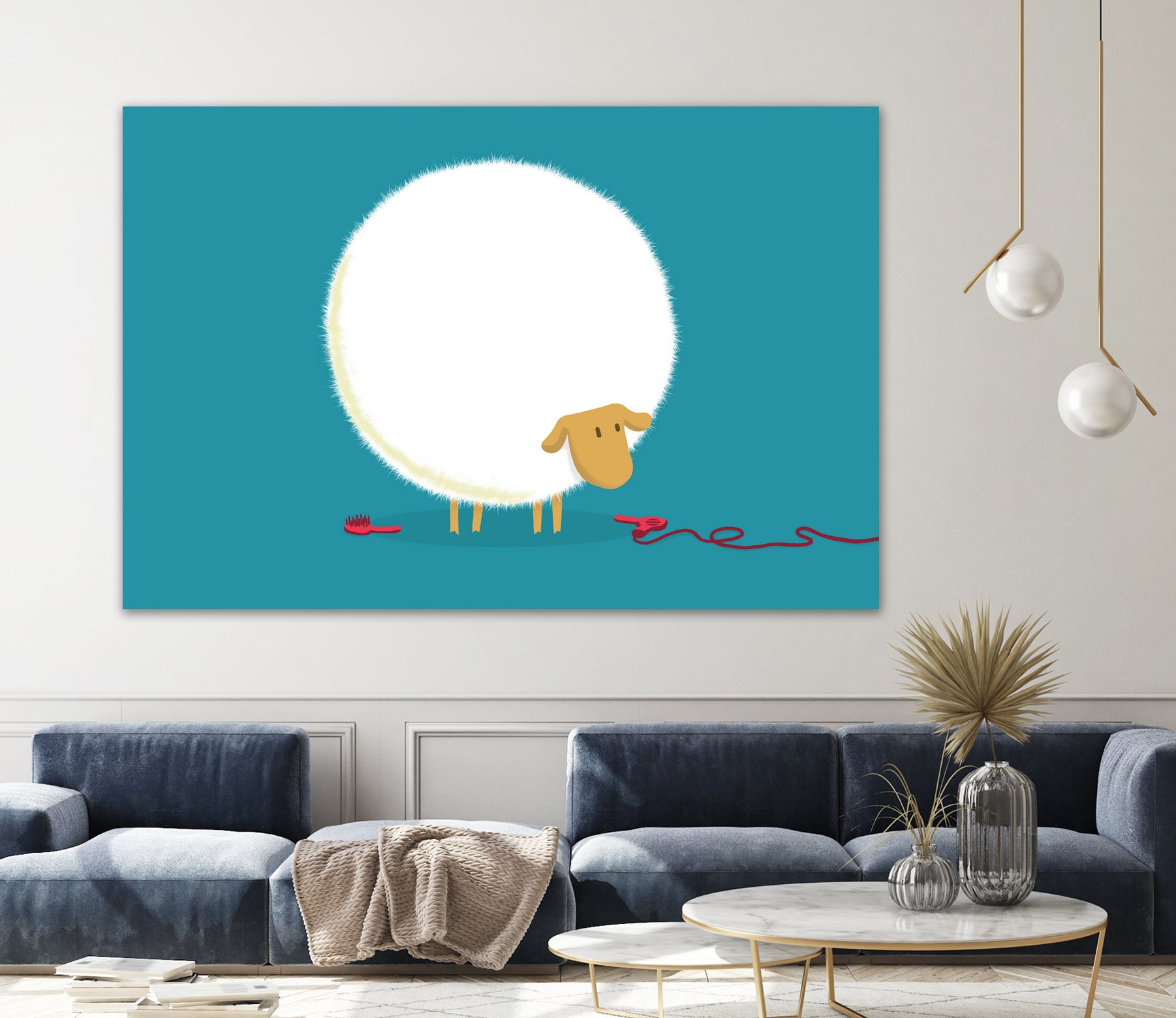 Fluffy Sheep by Budi Satria Kompoi on GIANT ART - vector illustration