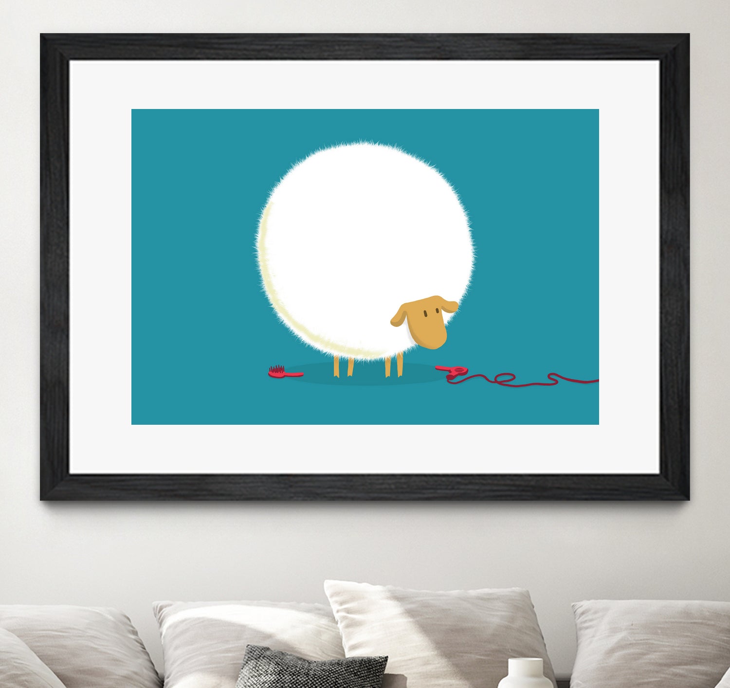 Fluffy Sheep by Budi Satria Kompoi on GIANT ART - vector illustration