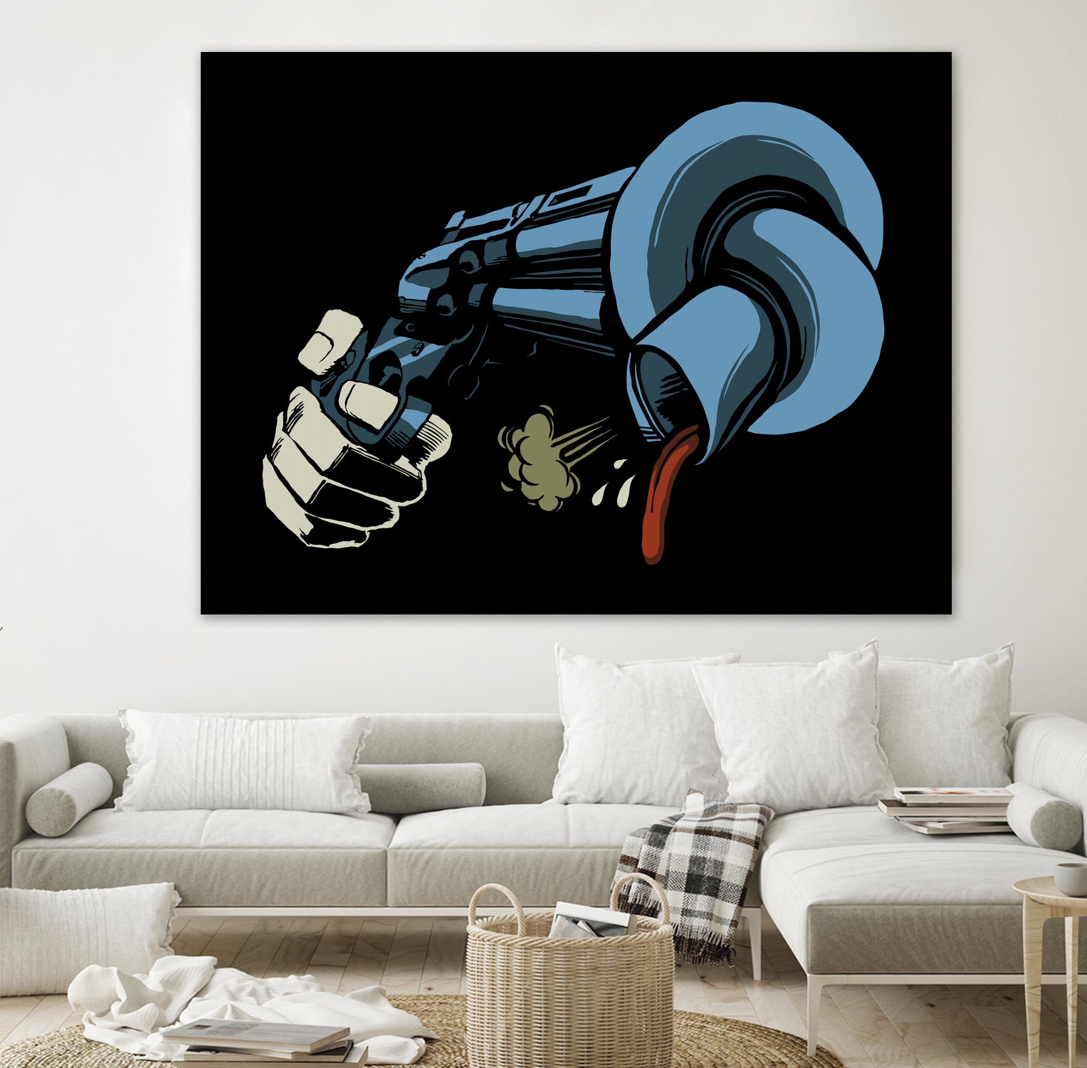 Crooked Gun by Bily Mariano da Luz on GIANT ART - black vector illustration