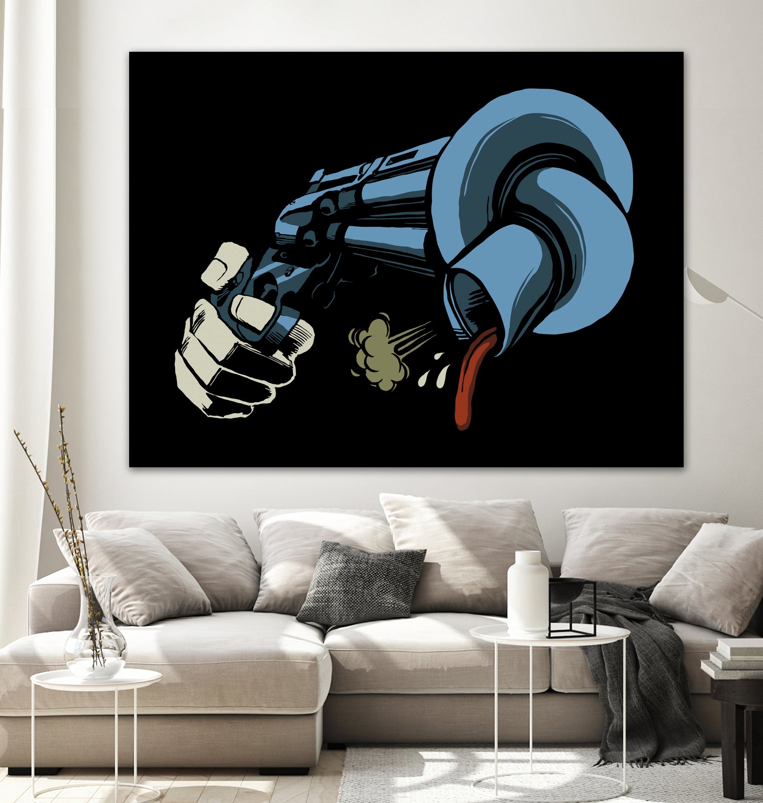 Crooked Gun by Bily Mariano da Luz on GIANT ART - black vector illustration