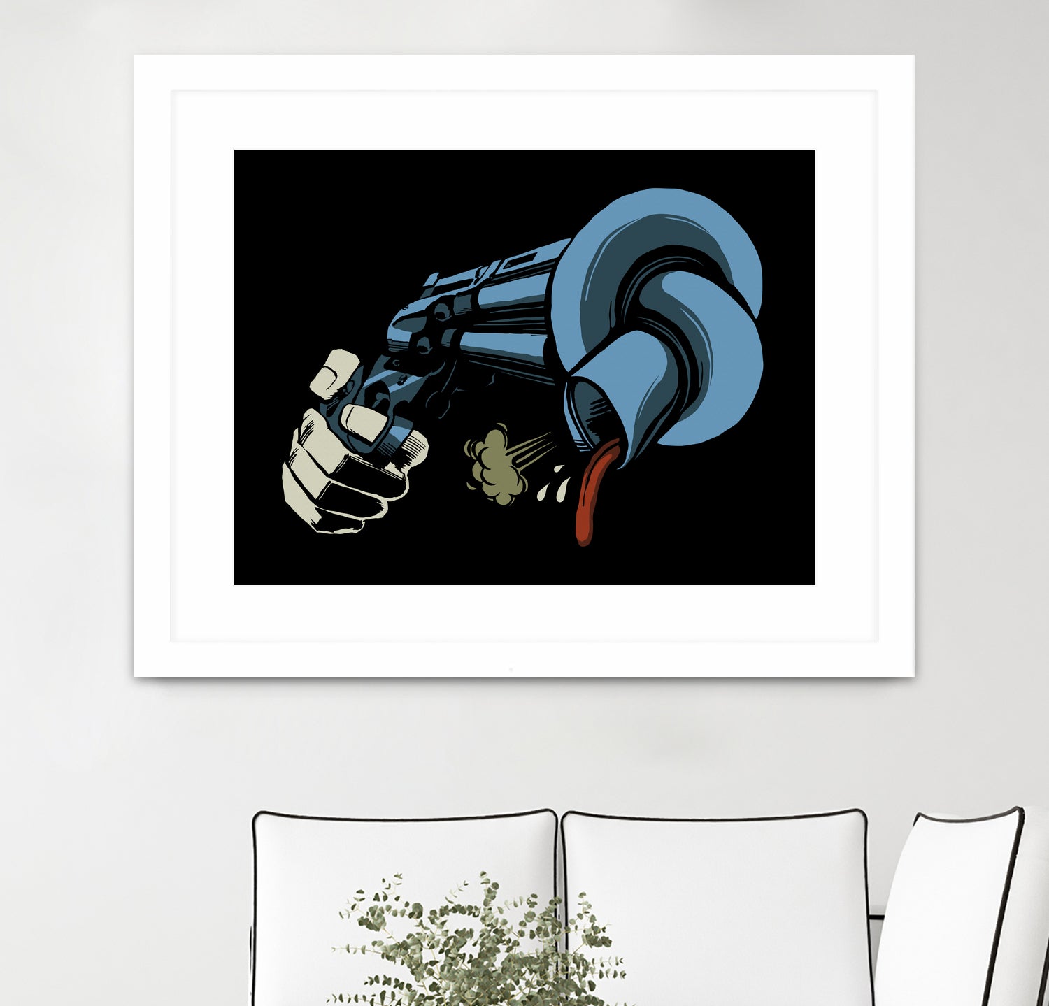 Crooked Gun by Bily Mariano da Luz on GIANT ART - black vector illustration