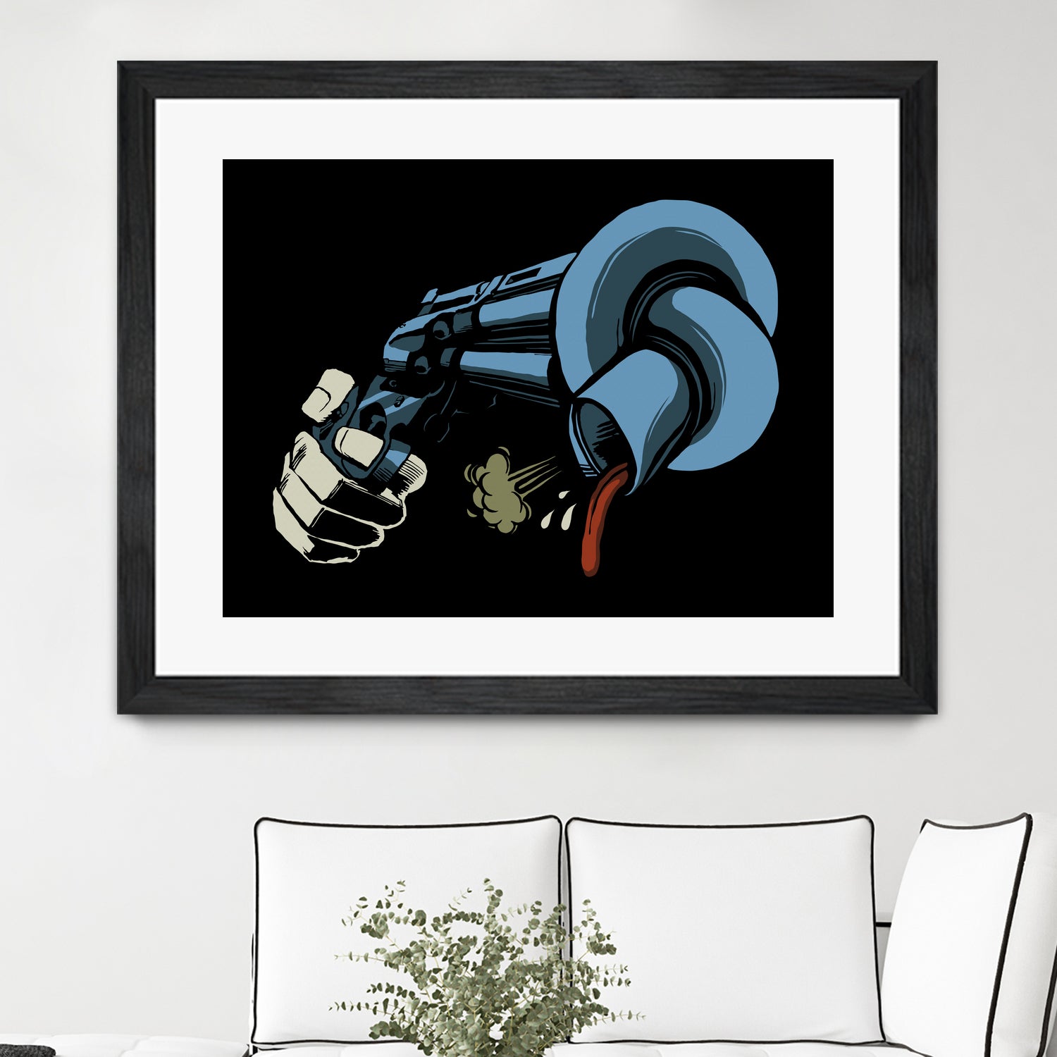 Crooked Gun by Bily Mariano da Luz on GIANT ART - black vector illustration