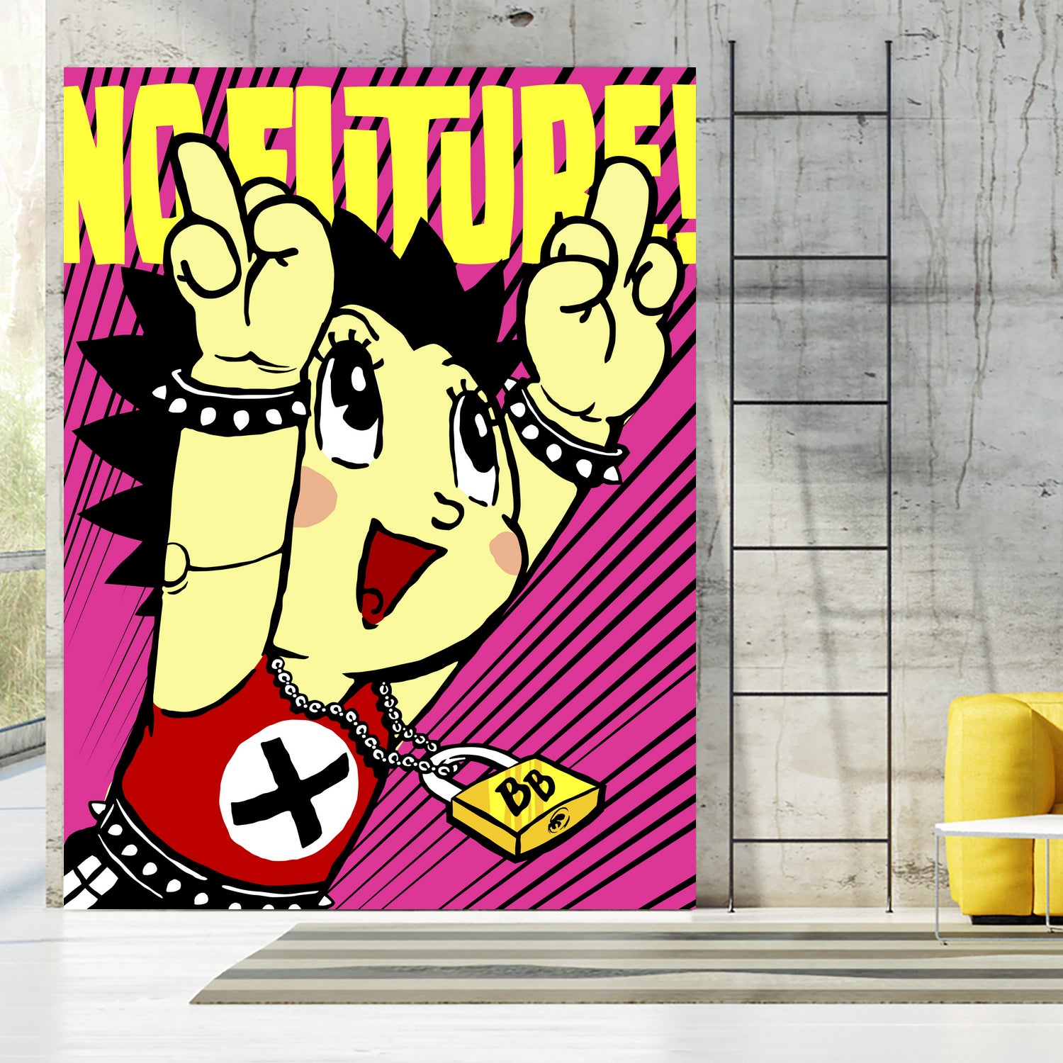 No Future by Bily Mariano da Luz on GIANT ART - pink vector illustration