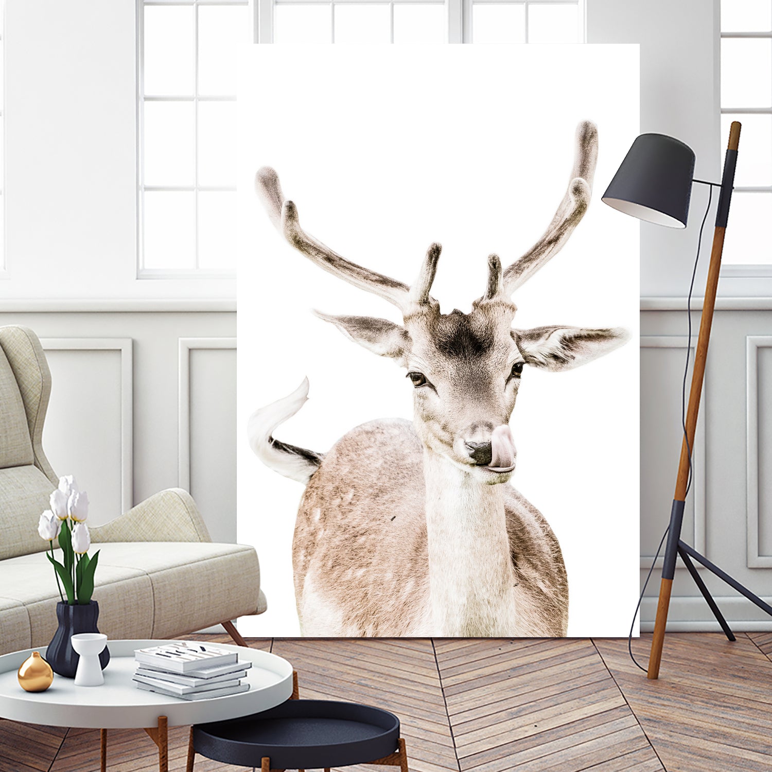 Deer I by Victoria Frost on GIANT ART - white photo manipulation