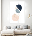 Abstract Study Blush and Navy Blue II by Studio North on GIANT ART - pink digital painting