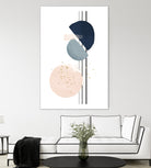 Abstract Study Blush and Navy Blue II by Studio North on GIANT ART - pink digital painting