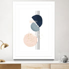 Abstract Study Blush and Navy Blue II by Studio North on GIANT ART - pink digital painting