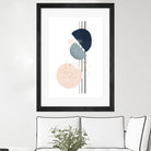 Abstract Study Blush and Navy Blue II by Studio North on GIANT ART - pink digital painting