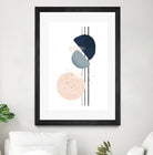 Abstract Study Blush and Navy Blue II by Studio North on GIANT ART - pink digital painting