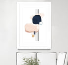 Abstract Study Blush and Navy Blue by Studio North on GIANT ART - pink digital painting