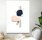 Abstract Study Blush and Navy Blue by Studio North on GIANT ART - pink digital painting