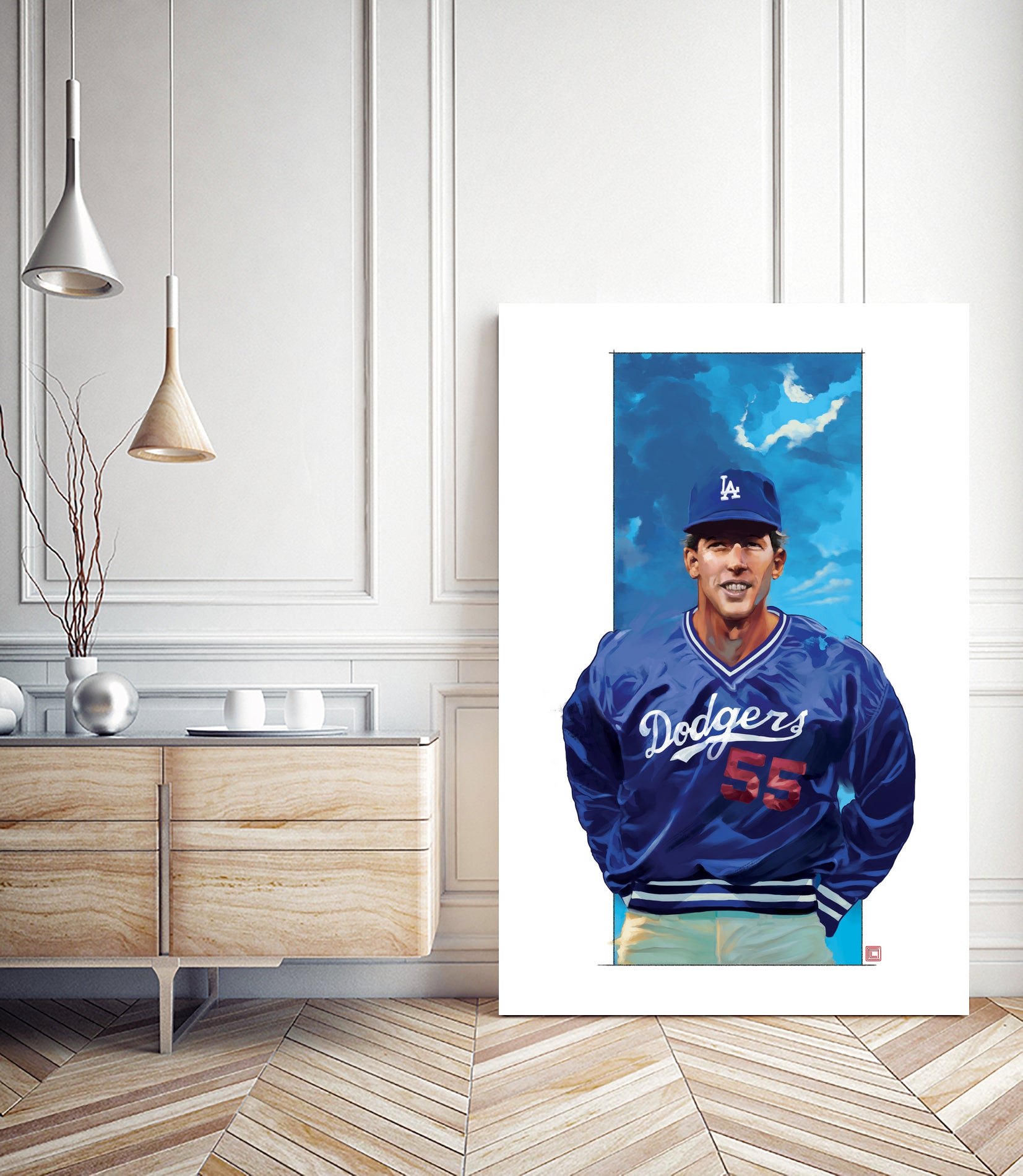 Bulldog by Claudia Labarca on GIANT ART - blue digital painting