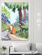 Fox in The Garden | Animals Wildlife Botanical Nature by Uma Gokhale on GIANT ART - orange digital painting