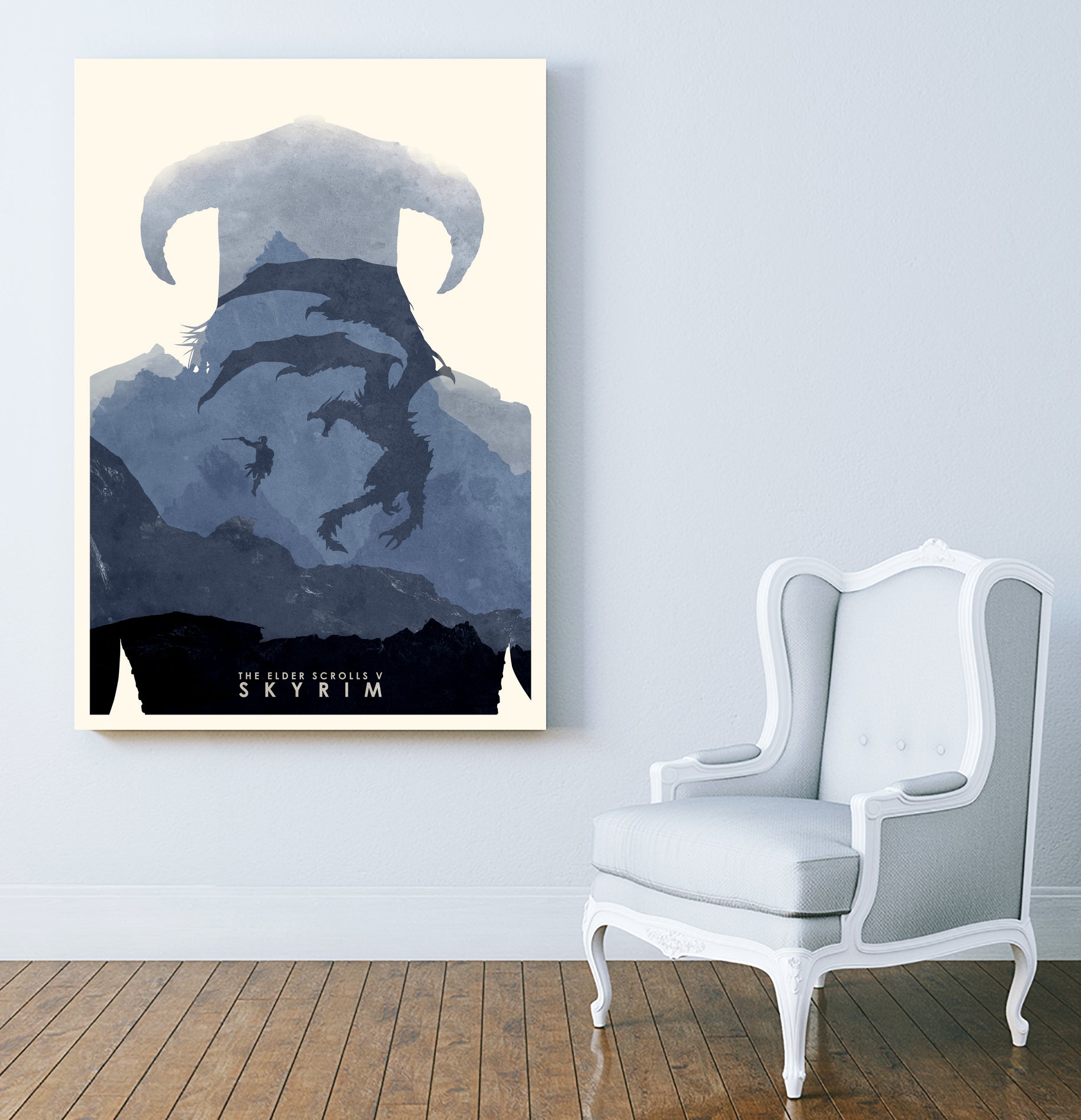 Skyrim II by Ryan Ripley on GIANT ART - blue digital drawing