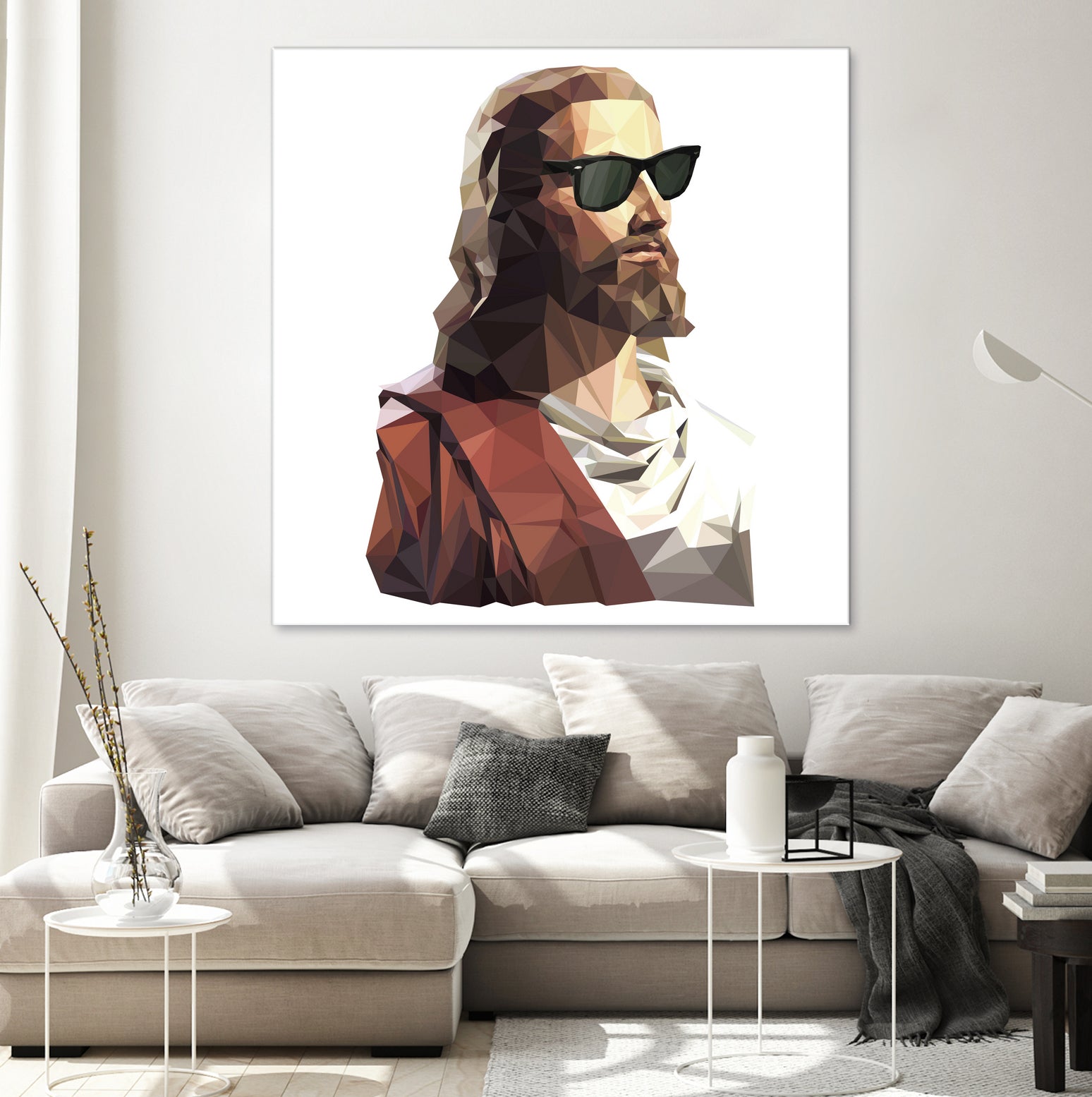 Jesus Born to be Cool by Gabriel Ruiz on GIANT ART - brown photo illustration