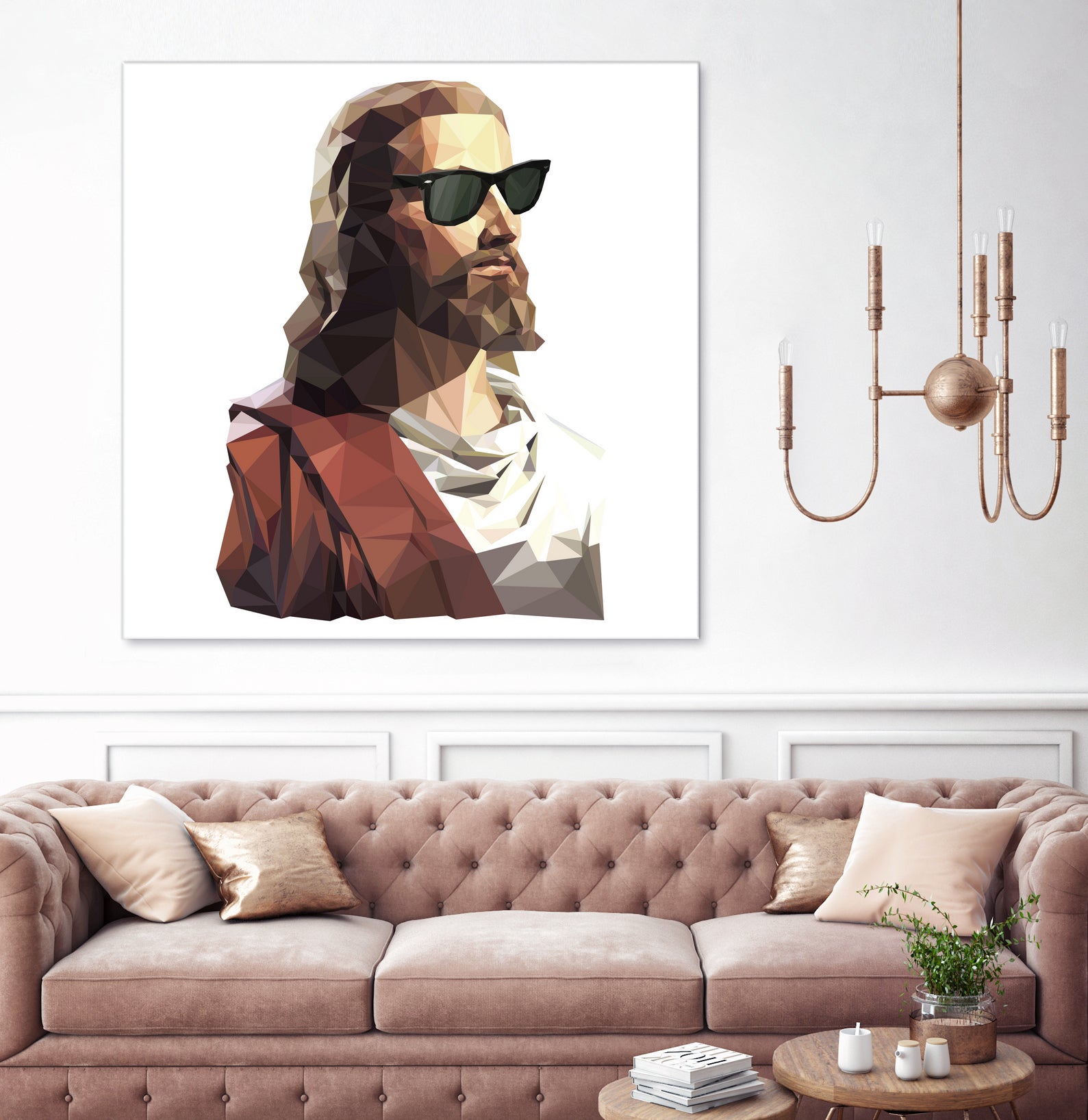 Jesus Born to be Cool by Gabriel Ruiz on GIANT ART - brown photo illustration