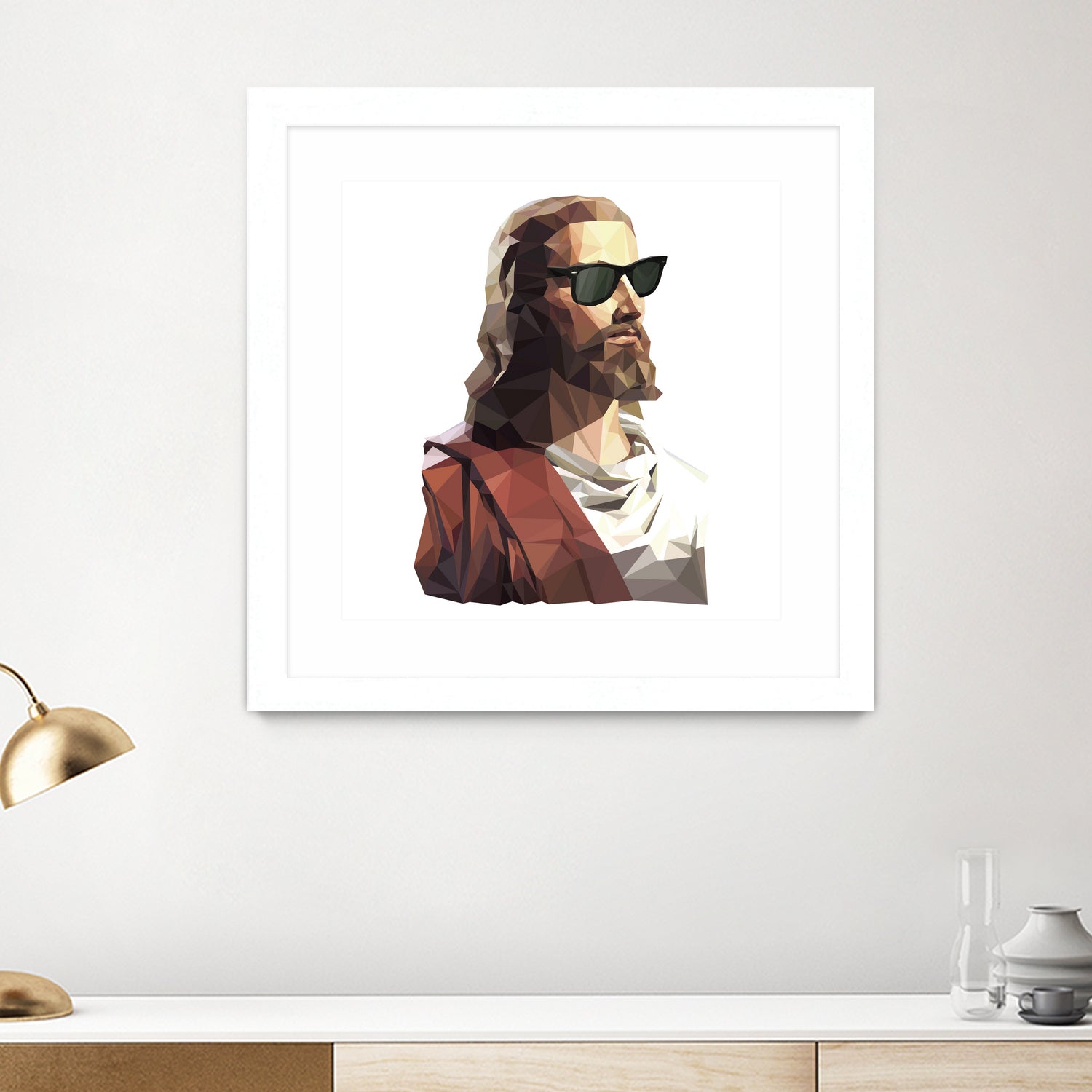 Jesus Born to be Cool by Gabriel Ruiz on GIANT ART - brown photo illustration