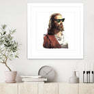 Jesus Born to be Cool by Gabriel Ruiz on GIANT ART - brown photo illustration