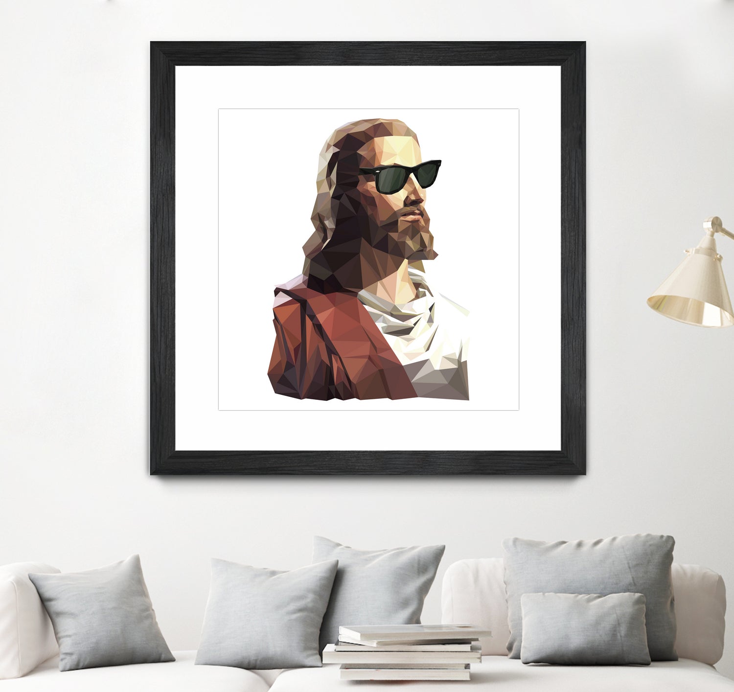 Jesus Born to be Cool by Gabriel Ruiz on GIANT ART - brown photo illustration