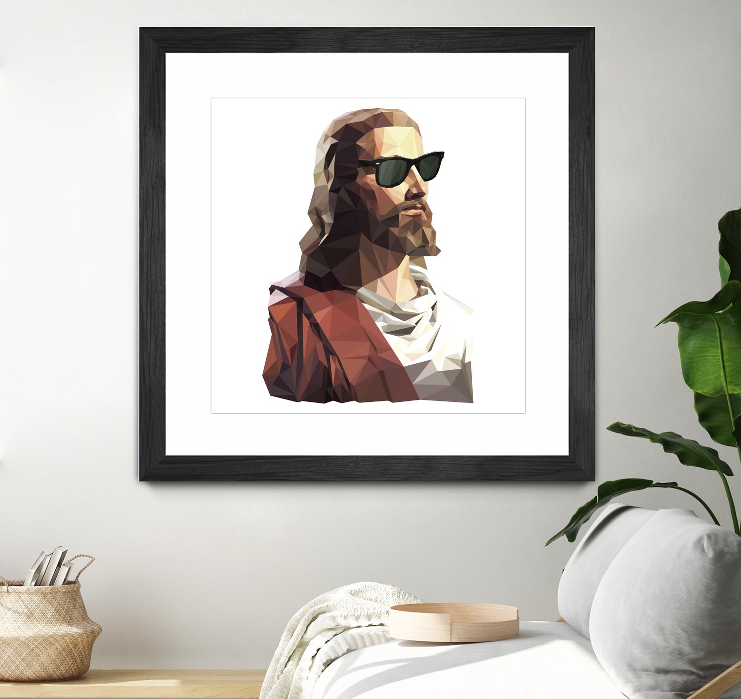 Jesus Born to be Cool by Gabriel Ruiz on GIANT ART - brown photo illustration