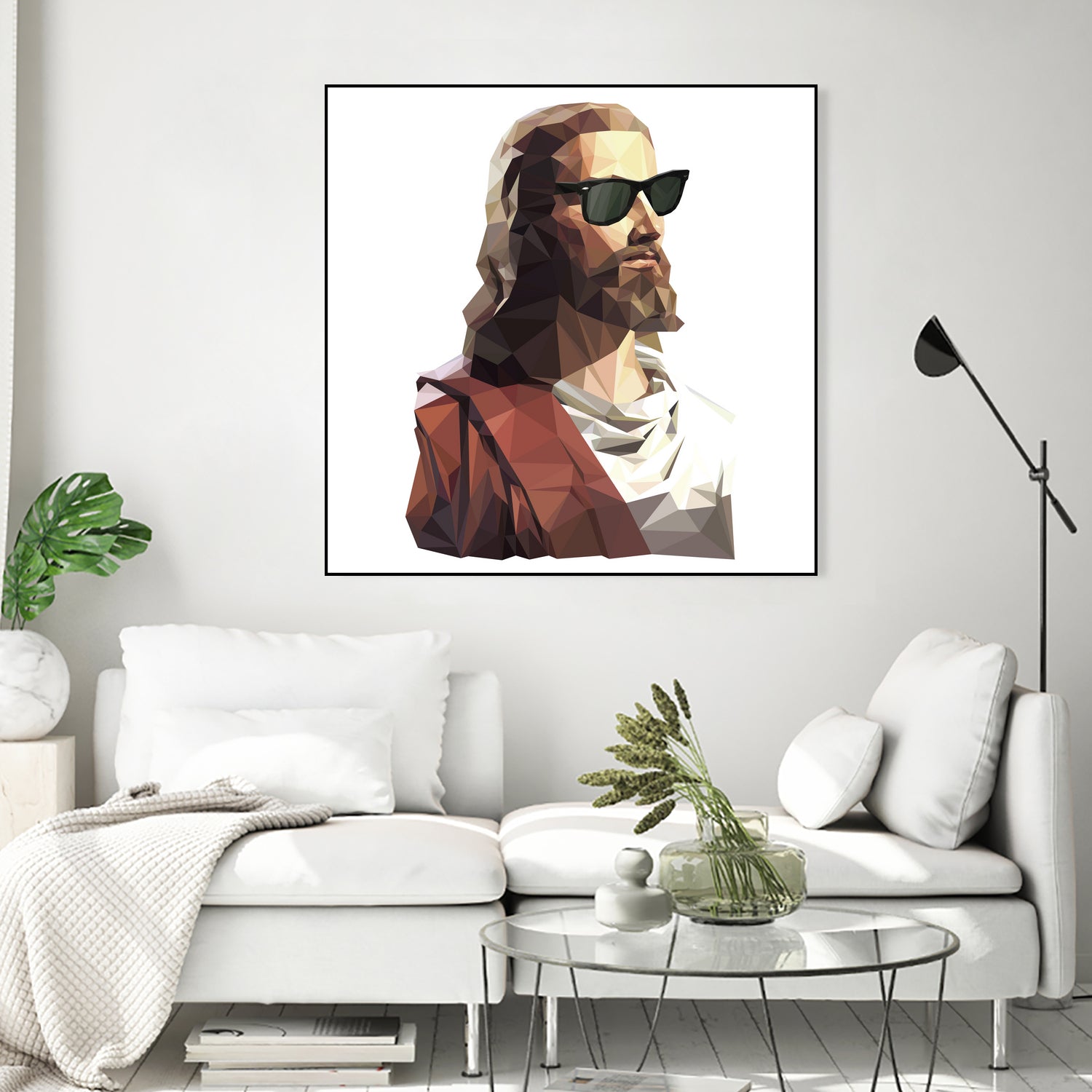 Jesus Born to be Cool by Gabriel Ruiz on GIANT ART - brown photo illustration