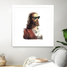 Jesus Born to be Cool by Gabriel Ruiz on GIANT ART - brown photo illustration