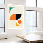 Mid Century Modern Abstract Pop, Retro Style by Studio North on GIANT ART - orange digital drawing