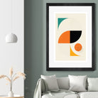 Mid Century Modern Abstract Pop, Retro Style by Studio North on GIANT ART - orange digital drawing