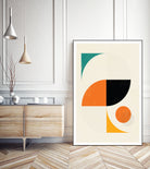 Mid Century Modern Abstract Pop, Retro Style by Studio North on GIANT ART - orange digital drawing