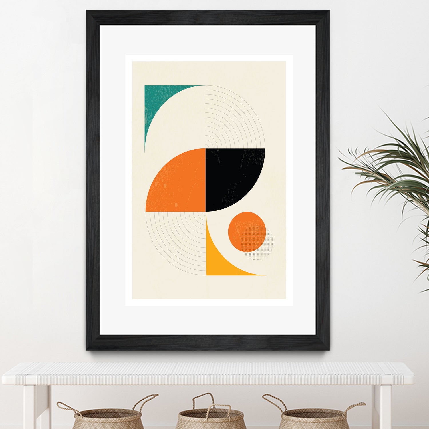 Mid Century Modern Abstract Pop, Retro Style by Studio North on GIANT ART - orange digital drawing