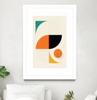 Mid Century Modern Abstract Pop, Retro Style by Studio North on GIANT ART - orange digital drawing