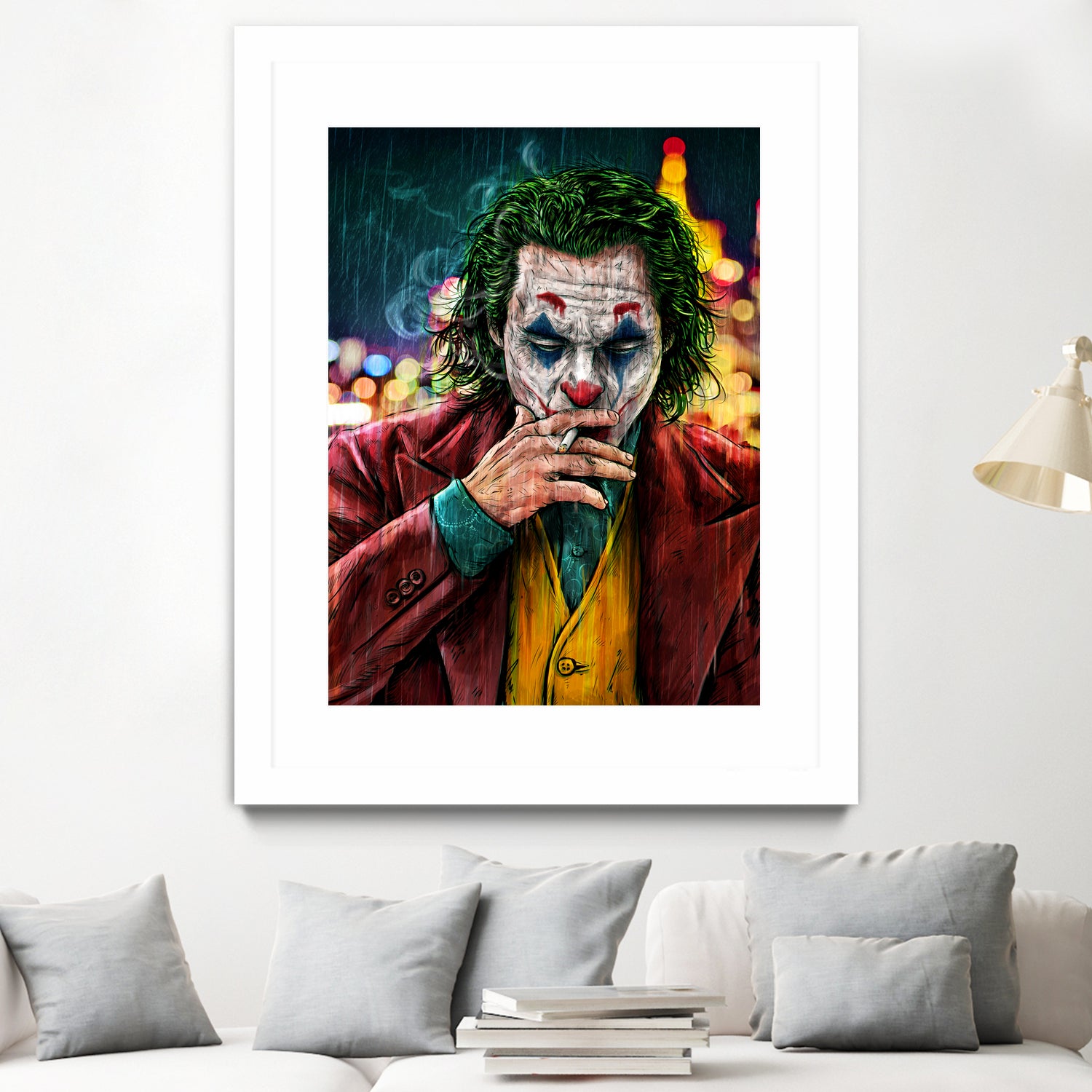 Smoking Joker Pt.1 by Arcadia Wiryawan on GIANT ART - red digital painting