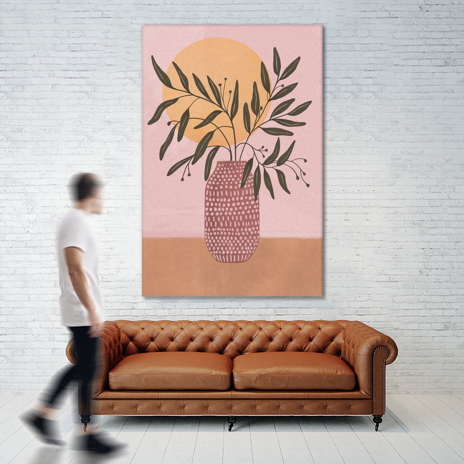 olive branch by Laura Graves on GIANT ART - pink digital painting