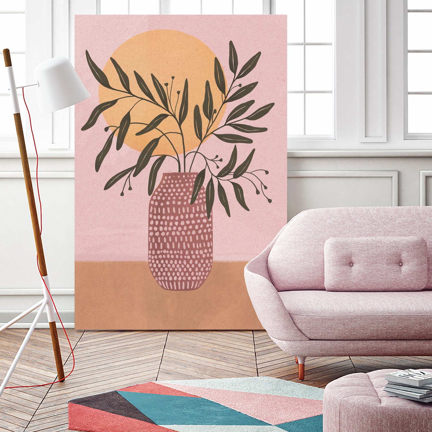 olive branch by Laura Graves on GIANT ART - pink digital painting