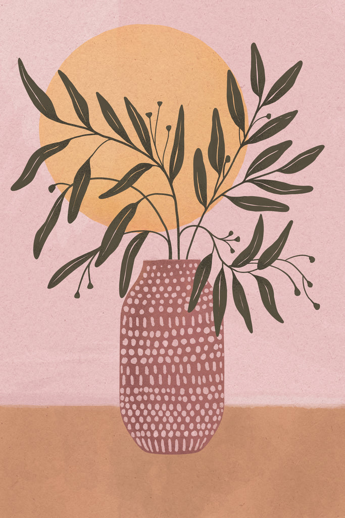 olive branch by Laura Graves on GIANT ART - pink digital painting