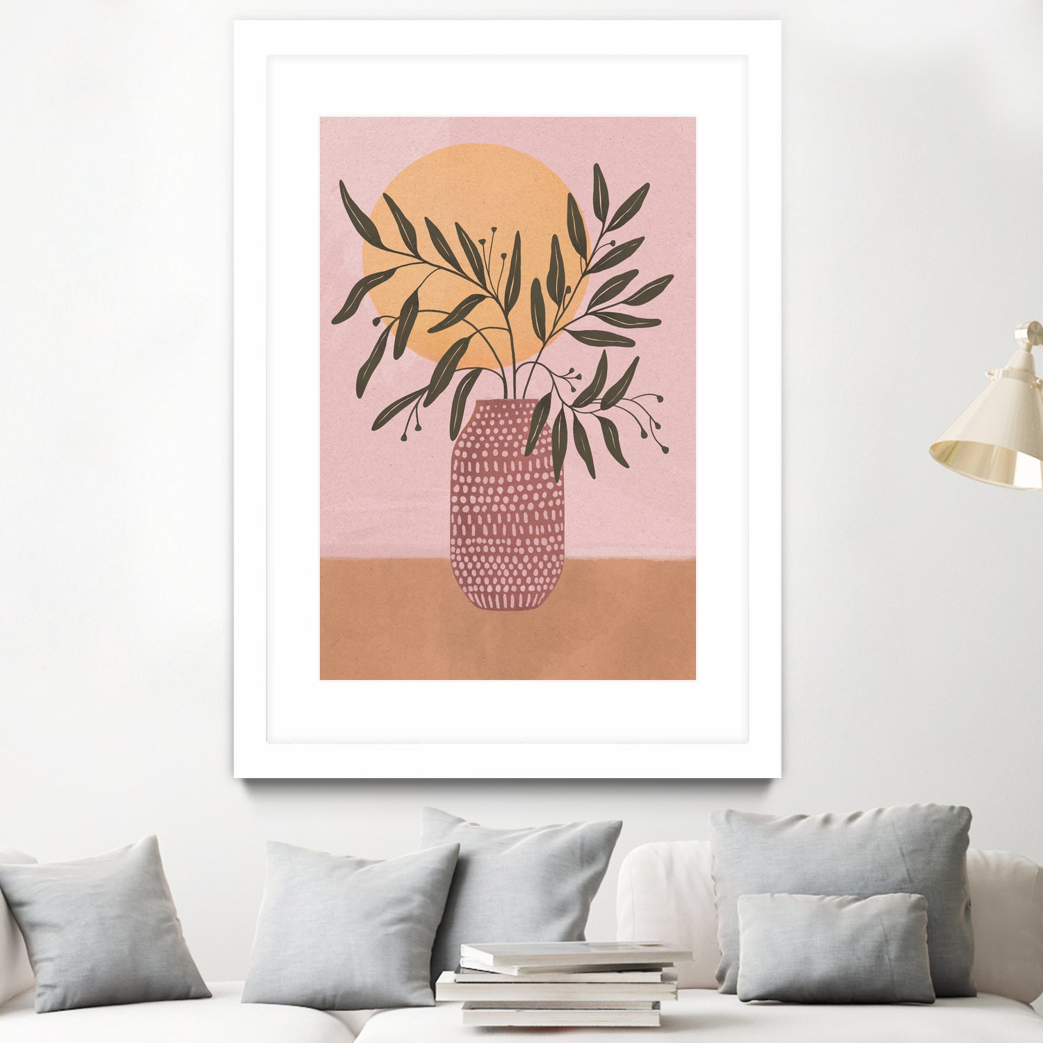 olive branch by Laura Graves on GIANT ART - pink digital painting