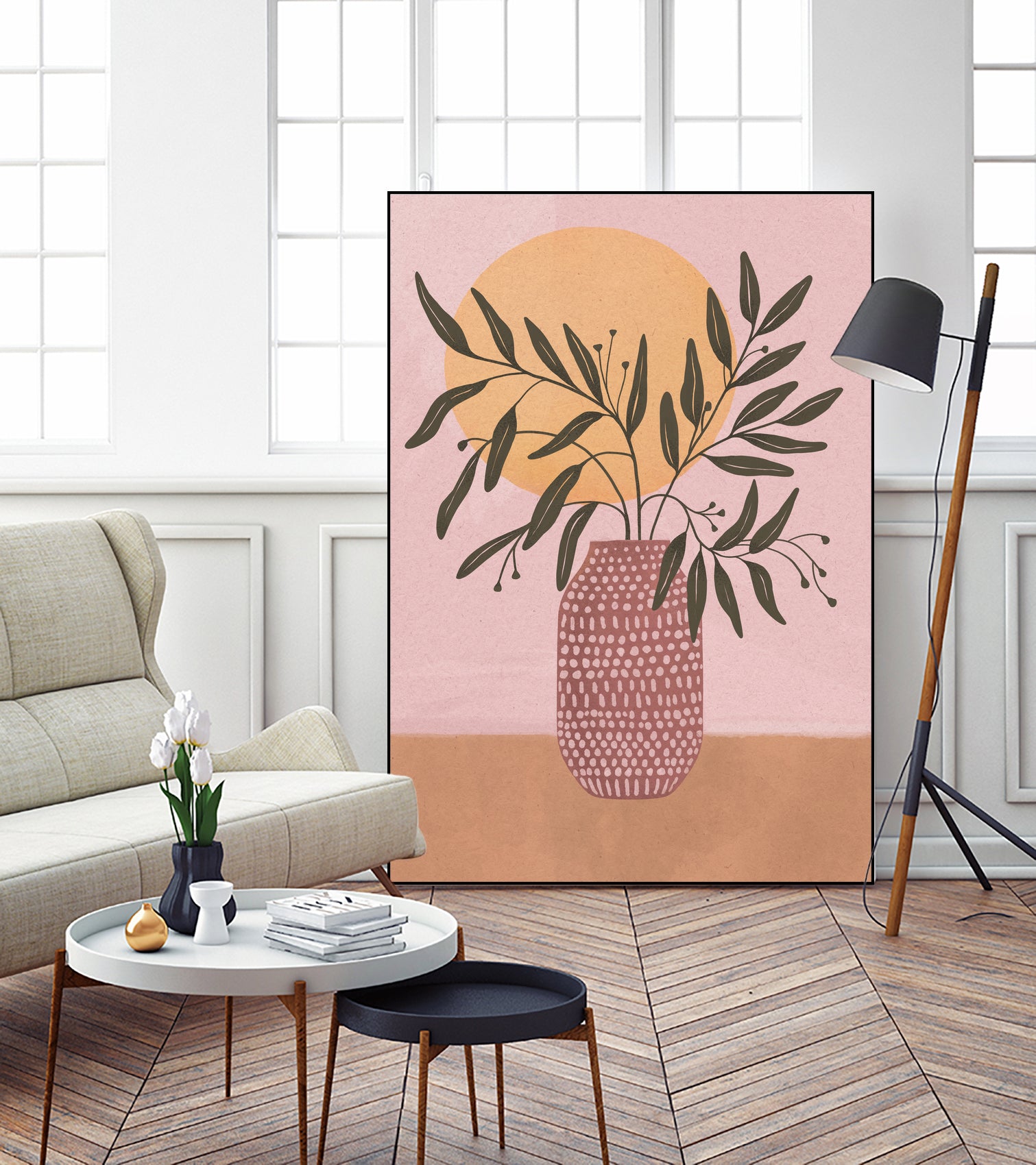 olive branch by Laura Graves on GIANT ART - pink digital painting