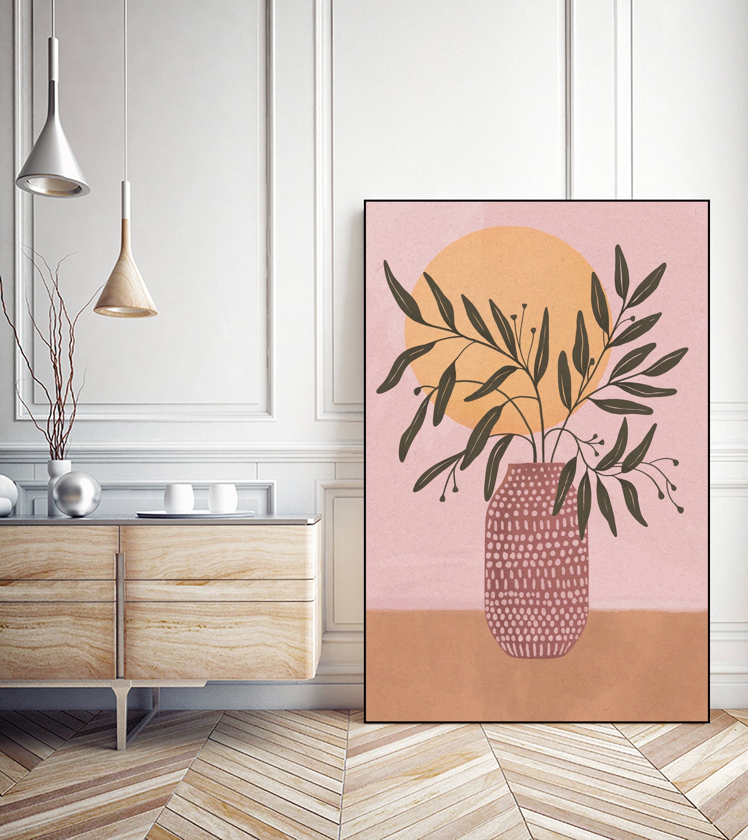 olive branch by Laura Graves on GIANT ART - pink digital painting