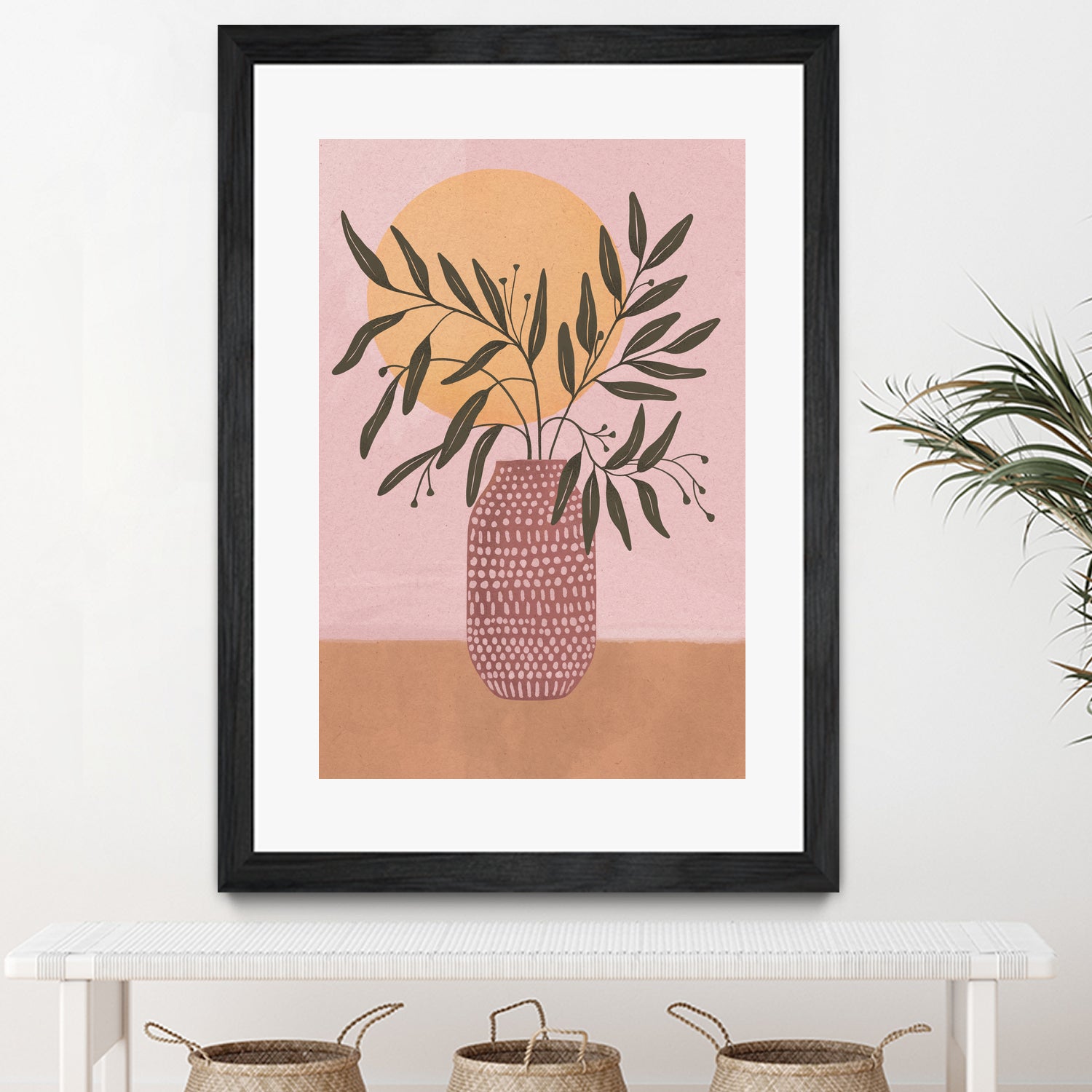 olive branch by Laura Graves on GIANT ART - pink digital painting