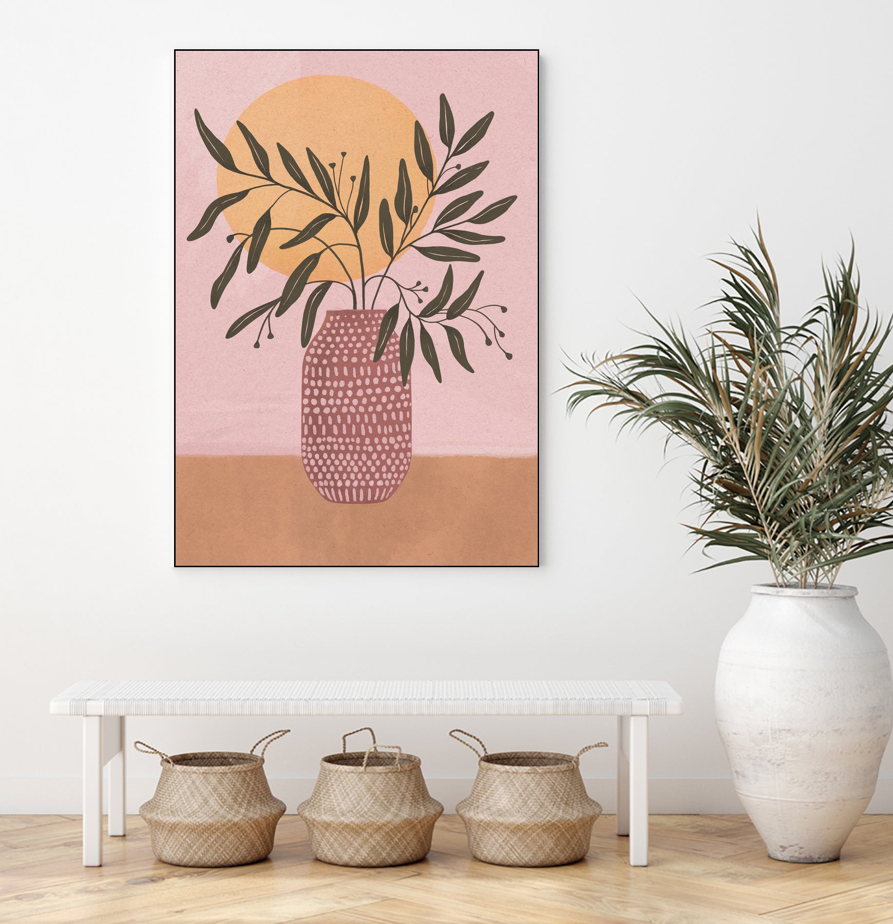 olive branch by Laura Graves on GIANT ART - pink digital painting