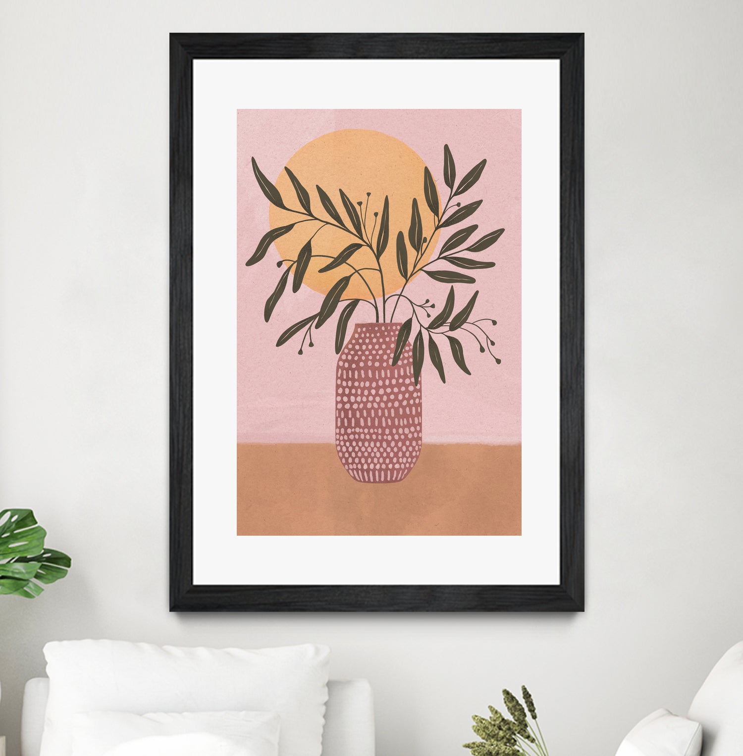 olive branch by Laura Graves on GIANT ART - pink digital painting